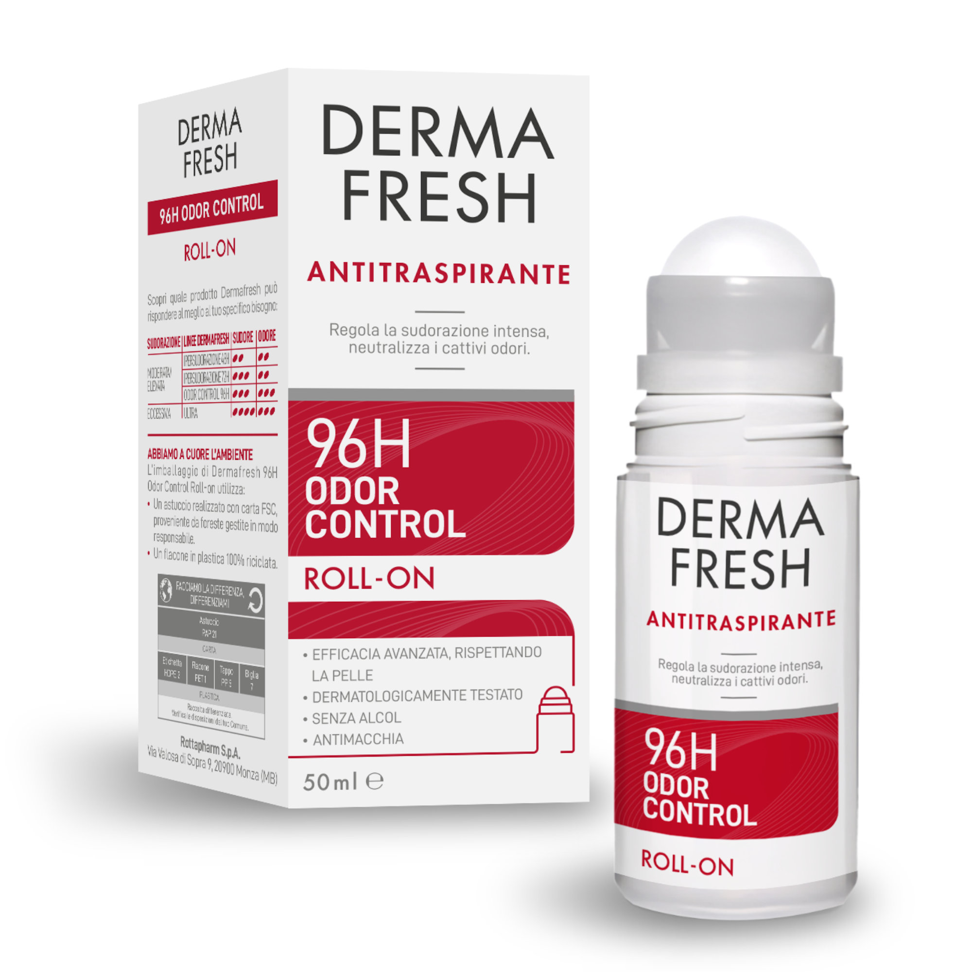 Dermafresh ANTITRASPIRANTE 96H ODOR CONTROL Roll-on