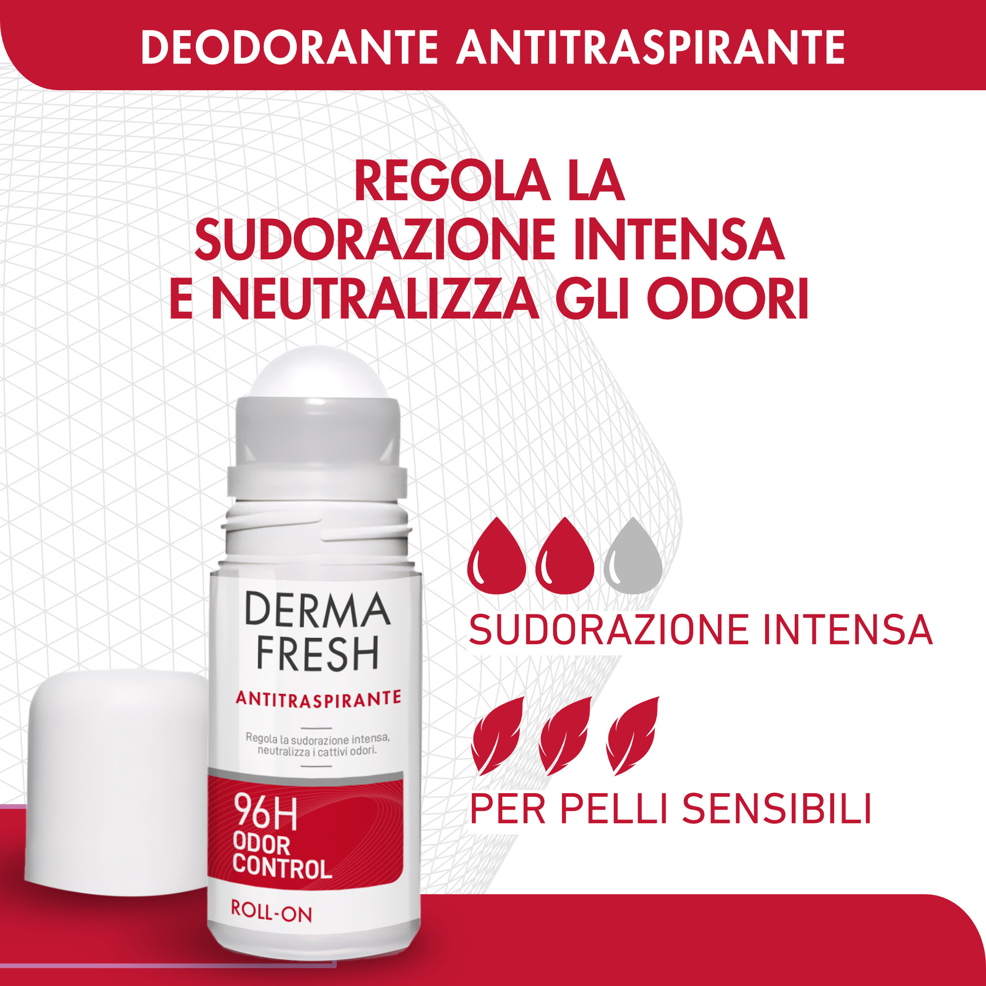 Dermafresh ANTITRASPIRANTE 96H ODOR CONTROL Roll-on