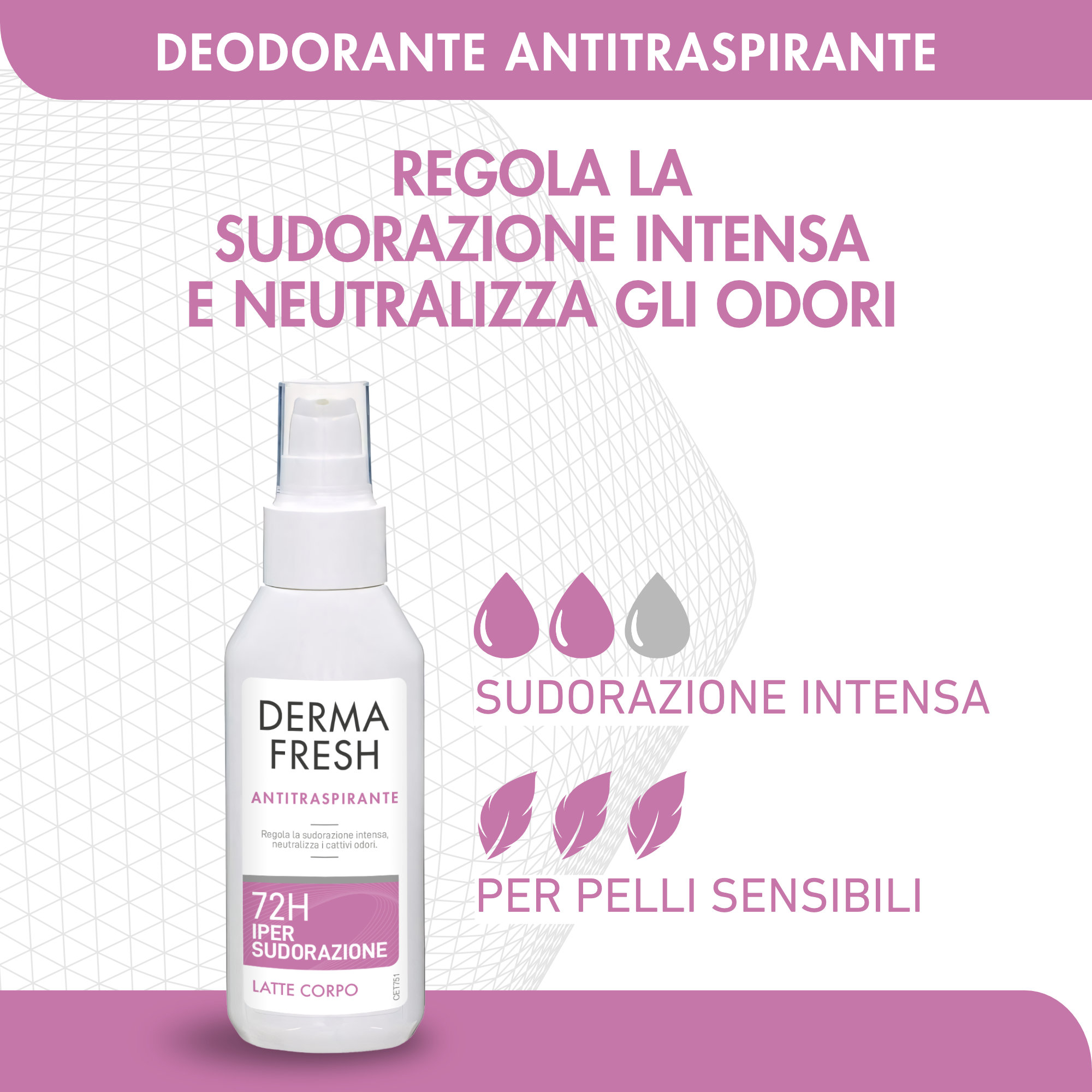 Dermafresh IPER SUDORAZIONE 72H Latte Corpo
