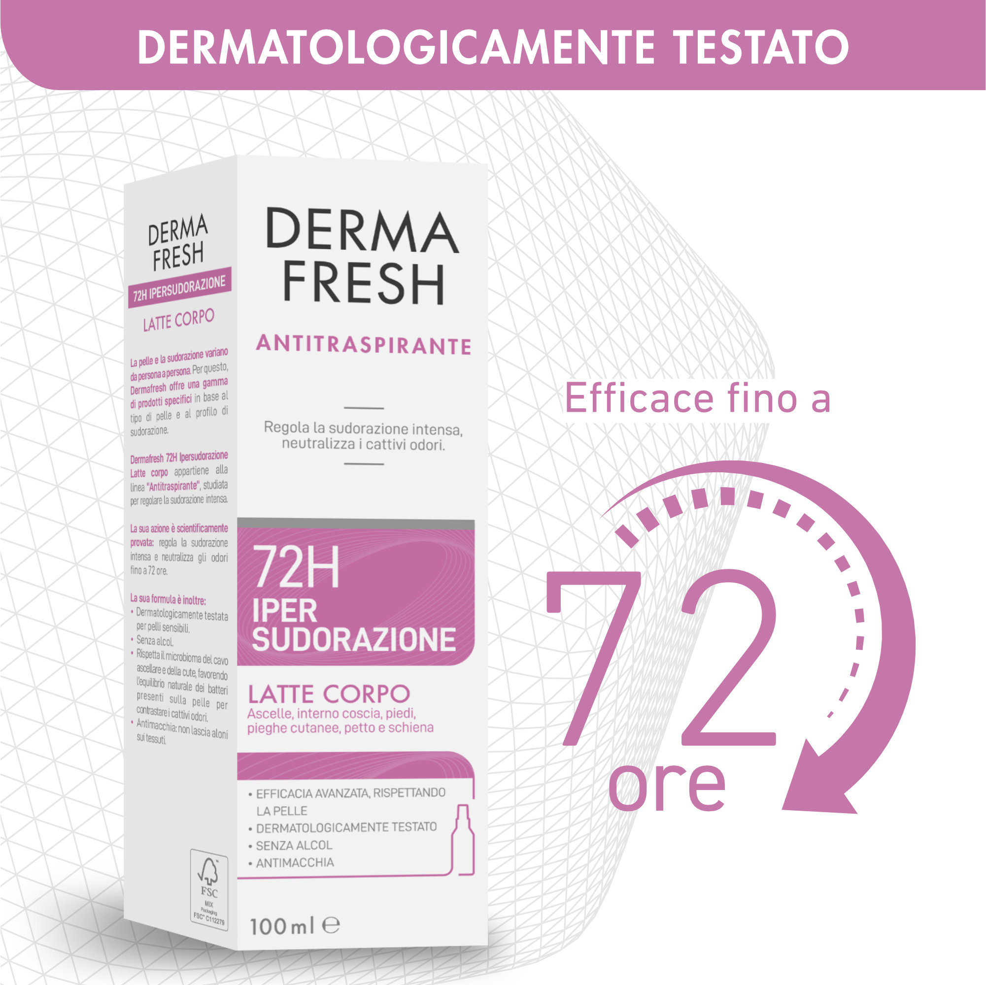Dermafresh IPER SUDORAZIONE 72H Latte Corpo
