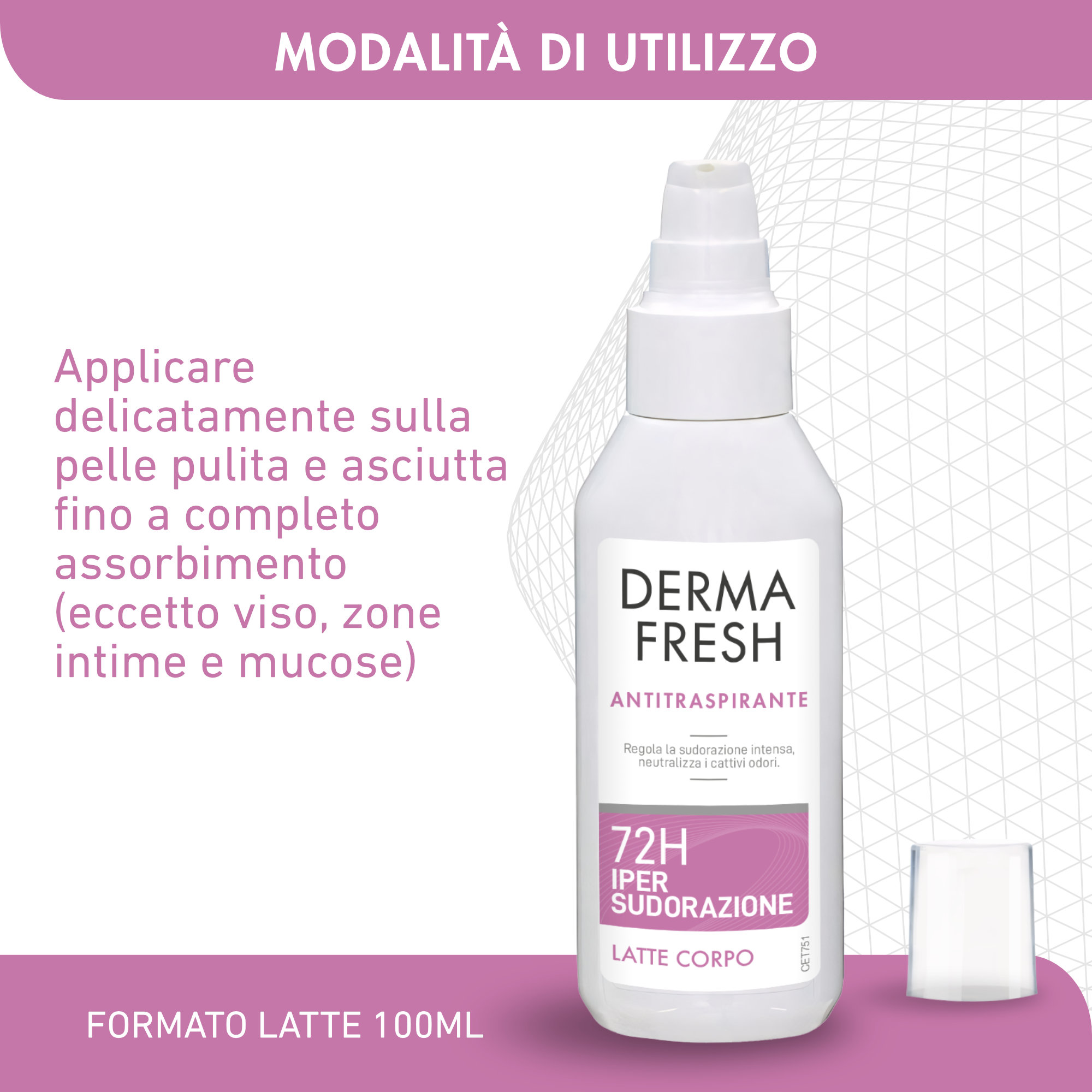 Dermafresh IPER SUDORAZIONE 72H Latte Corpo