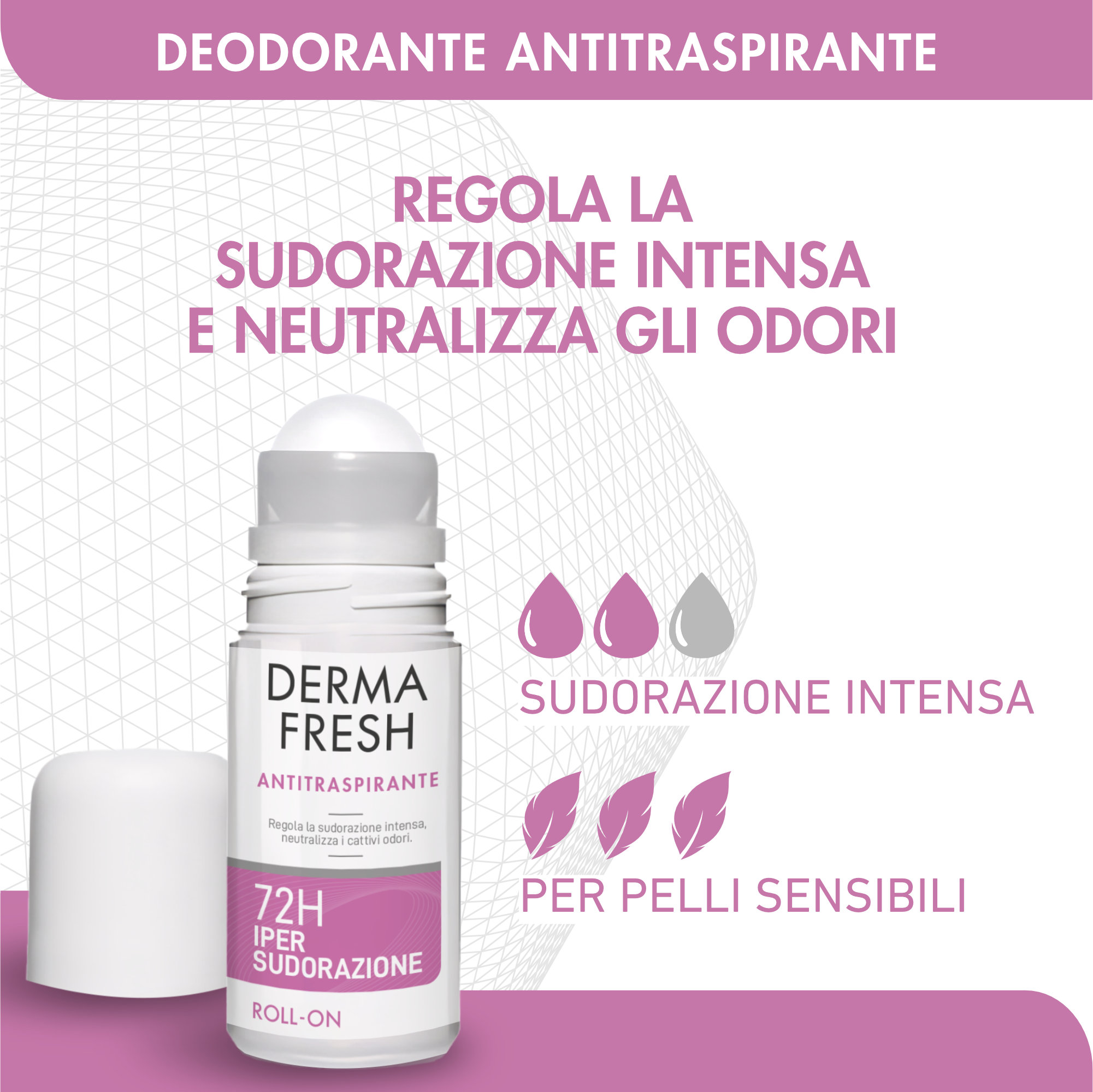 Dermafresh 72H IPER SUDORAZIONE Roll-on