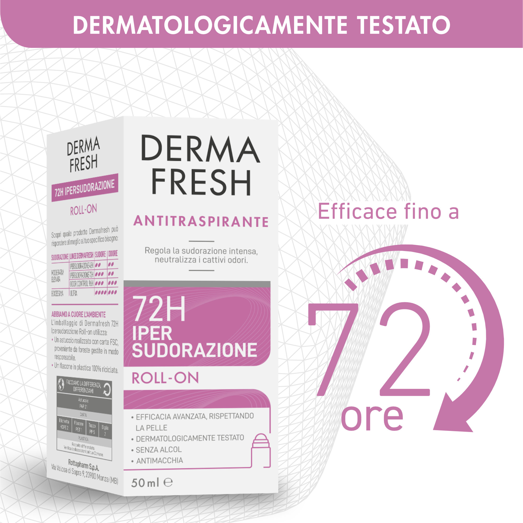 Dermafresh 72H IPER SUDORAZIONE Roll-on