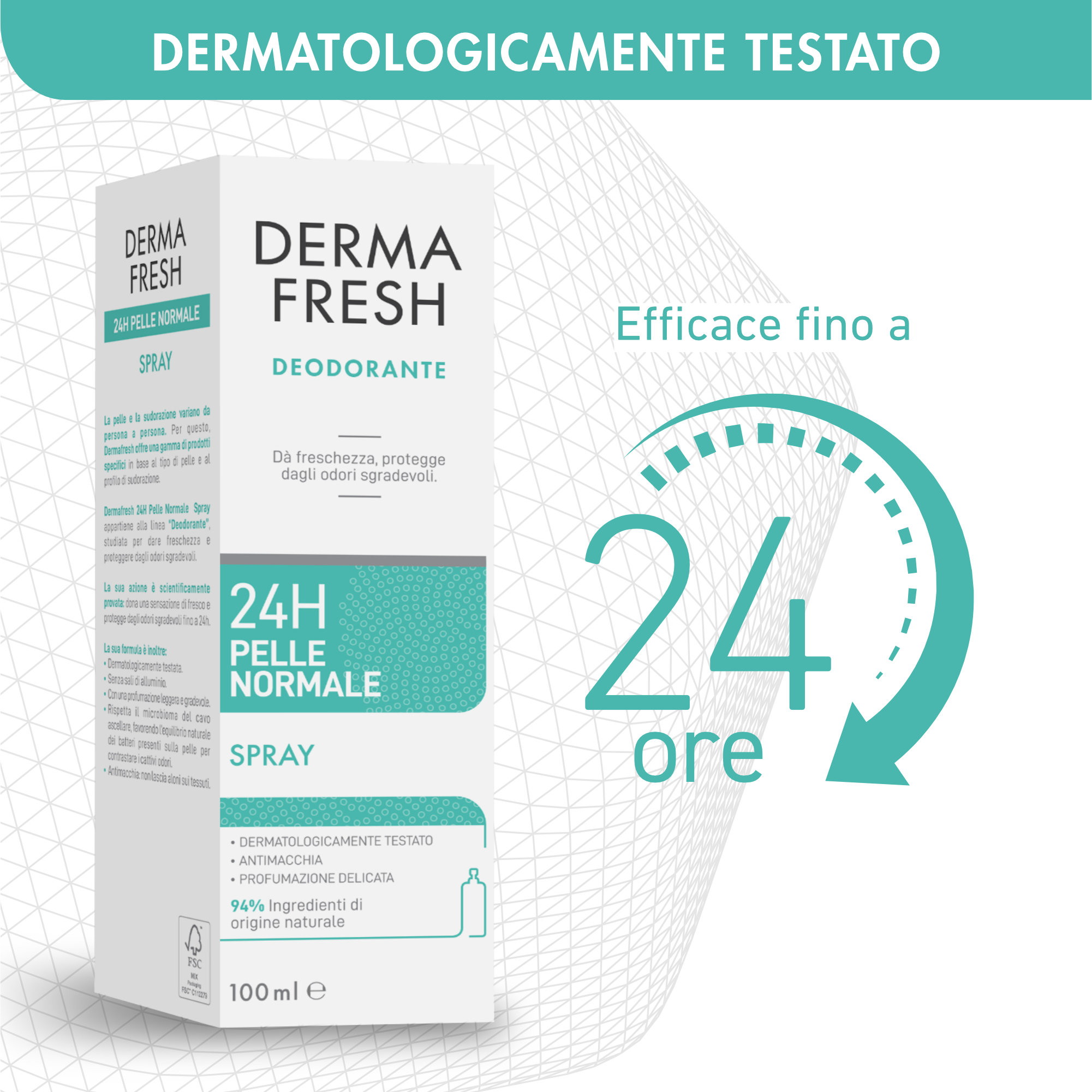 Dermafresh DEODORANTE 24H PELLE NORMALE Spray