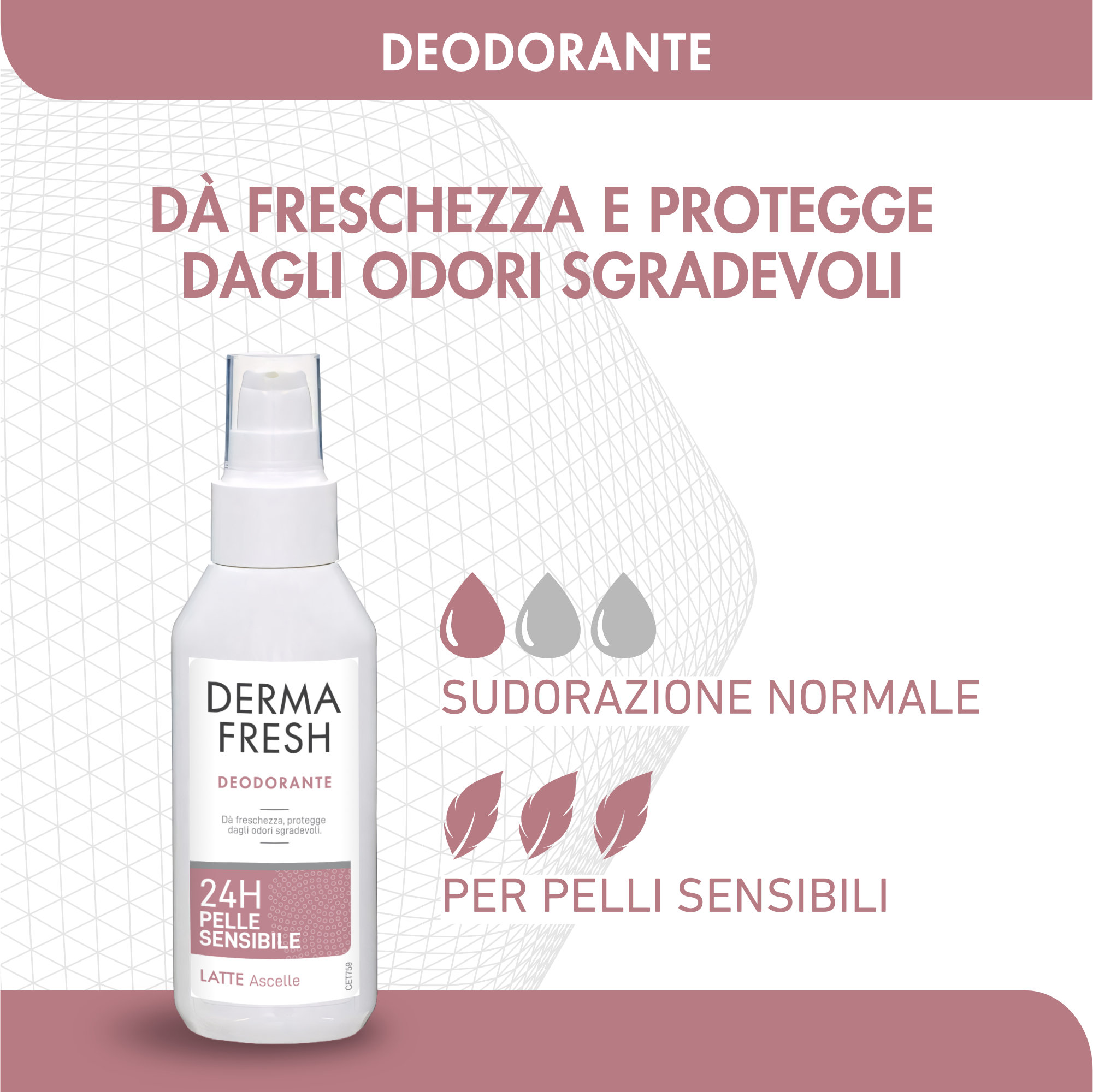 Dermafresh DEODORANTE 24H PELLE SENSIBILE Latte Ascelle
