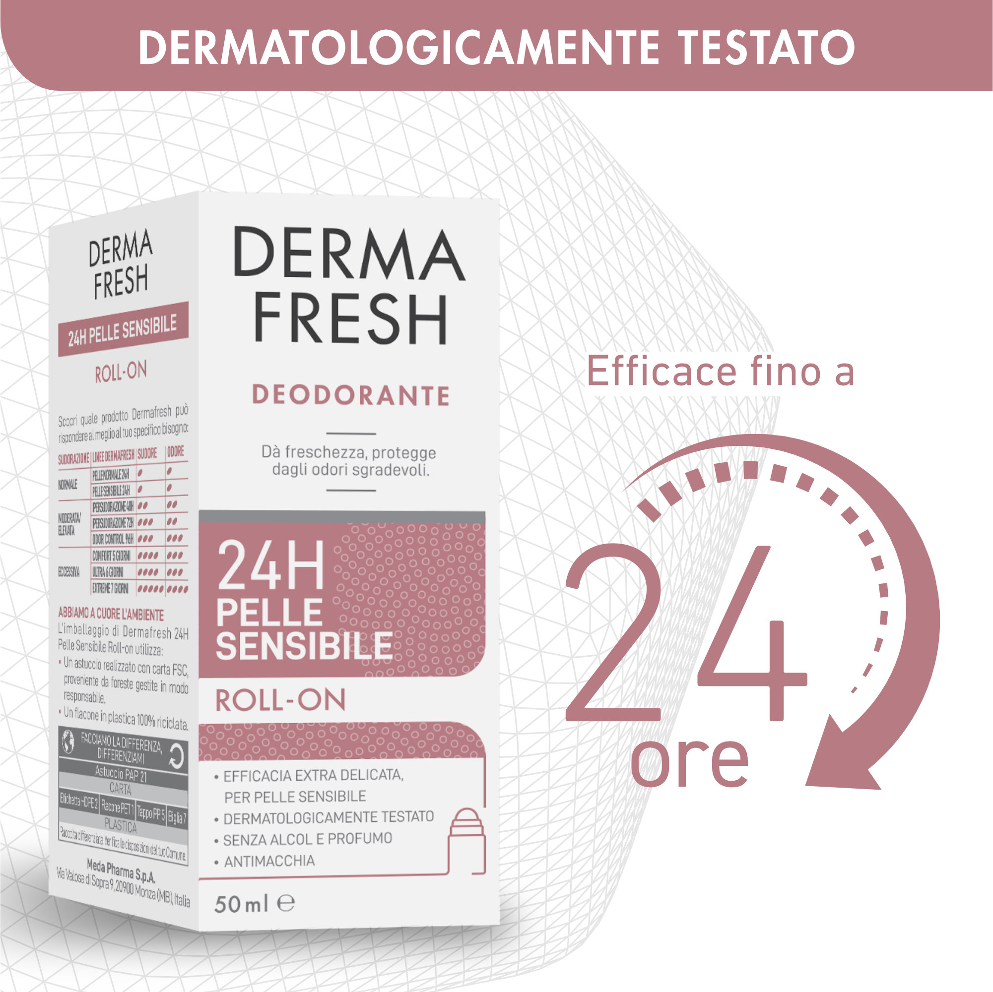 Dermafresh DEODORANTE 24H PELLE SENSIBILE Roll-on