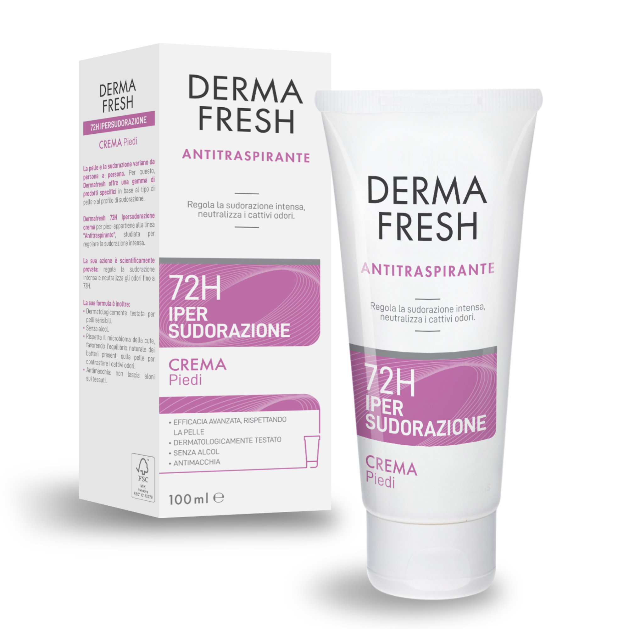 Dermafresh 72H IPER SUDORAZIONE Crema Piedi
