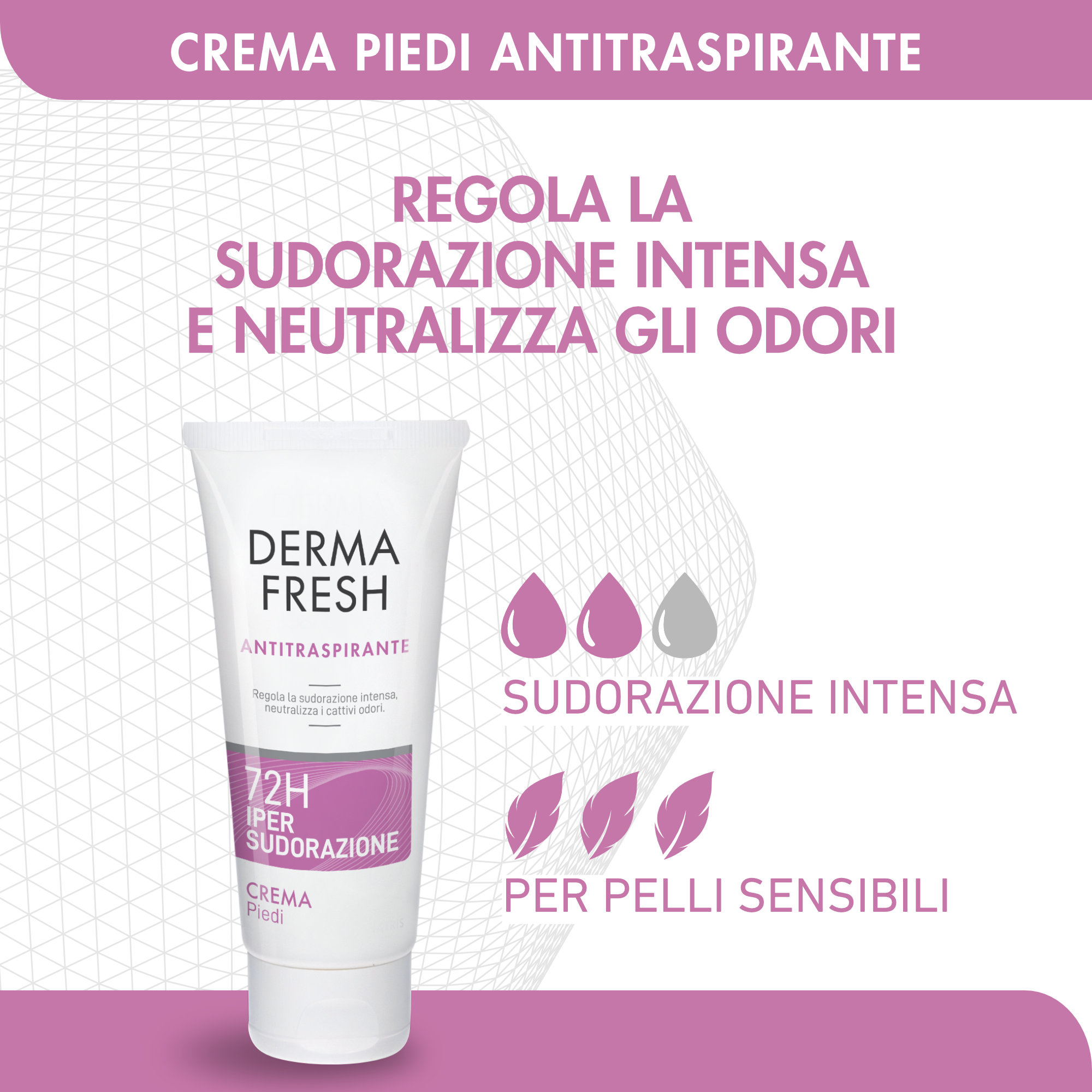 Dermafresh 72H IPER SUDORAZIONE Crema Piedi