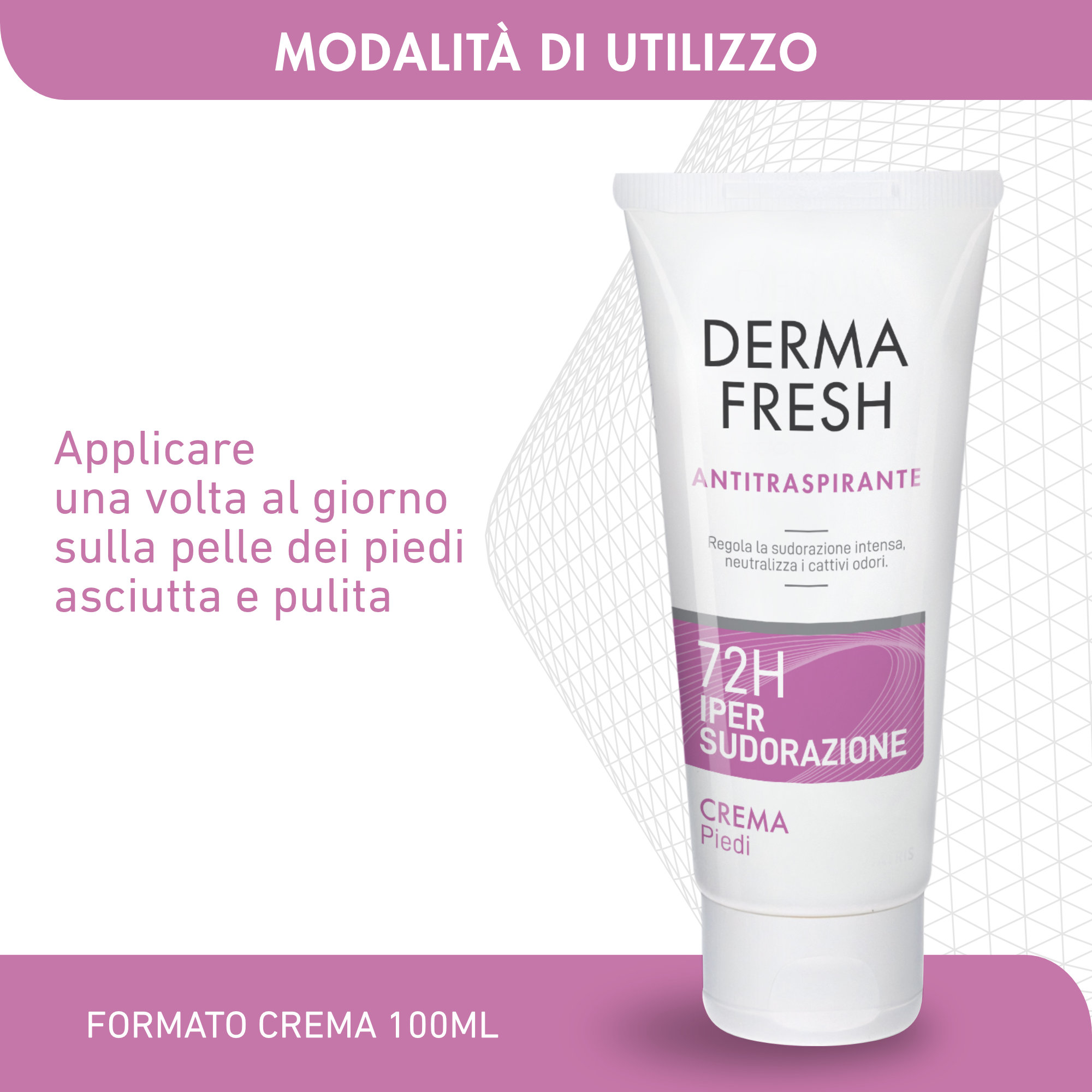 Dermafresh 72H IPER SUDORAZIONE Crema Piedi