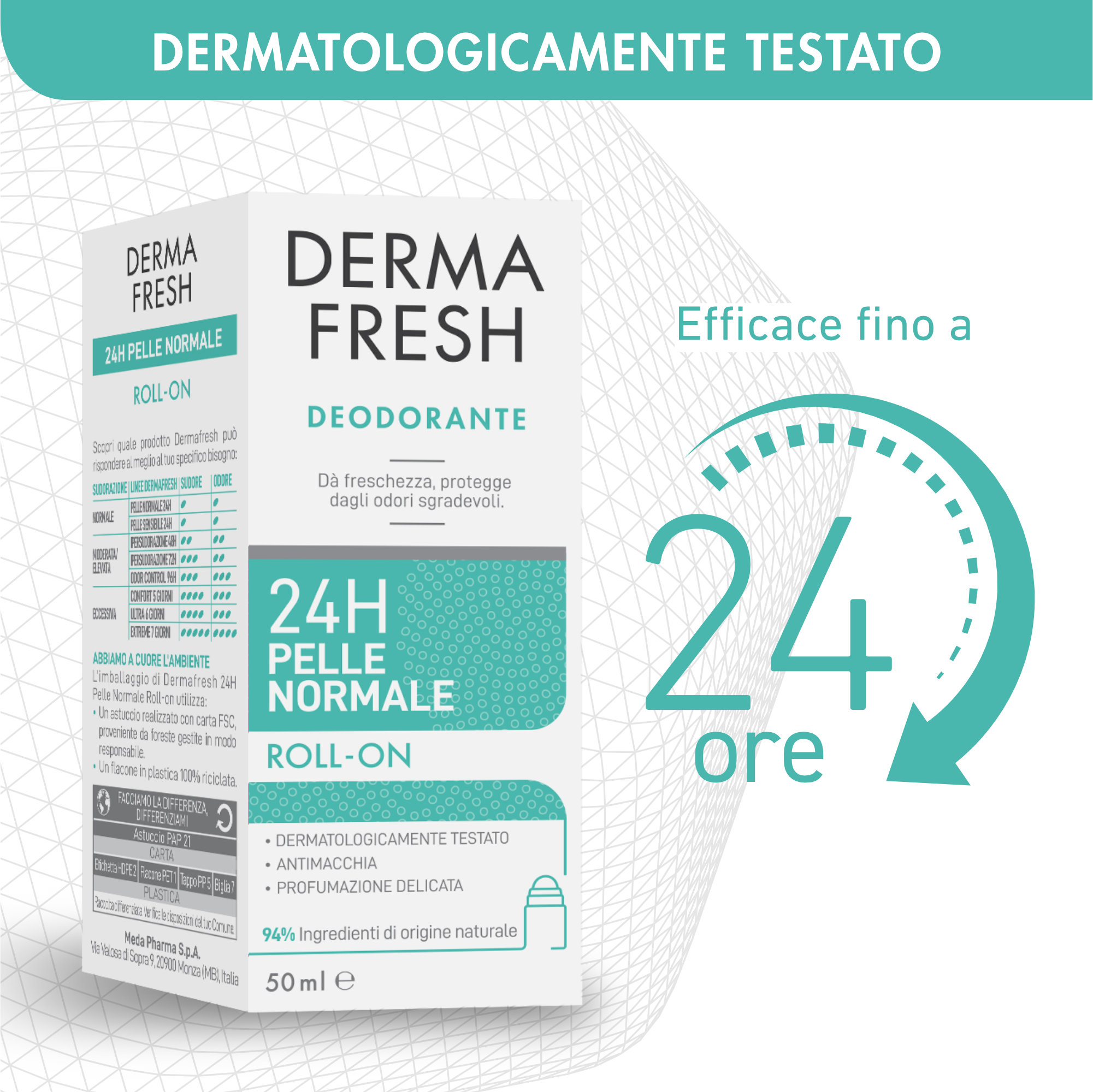 Dermafresh DEODORANTE 24H PELLE NORMALE Roll-on